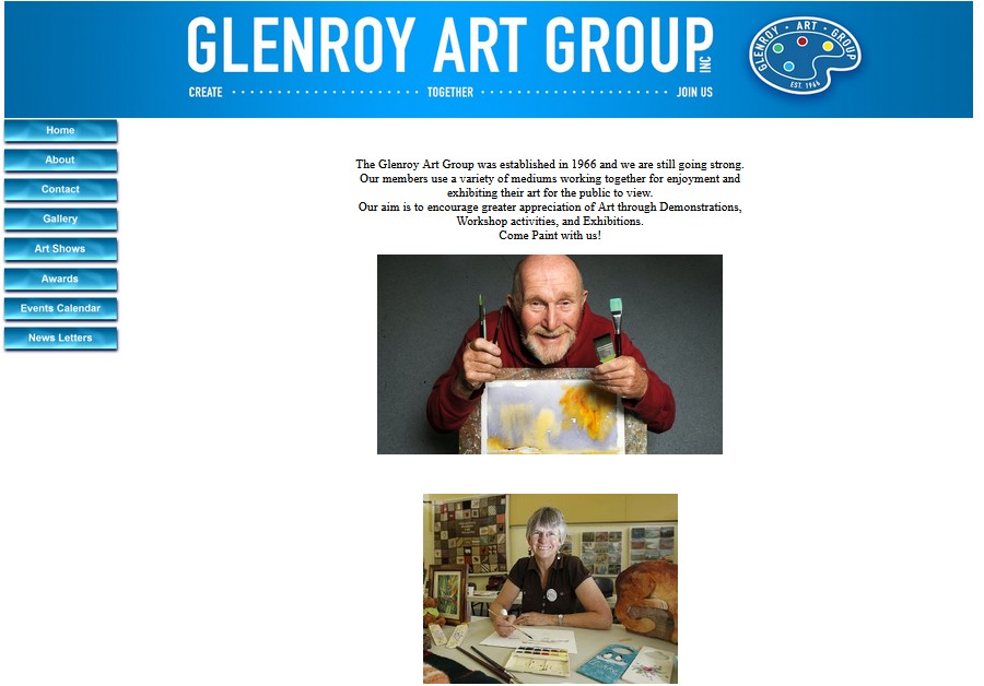 glenroy art group web page